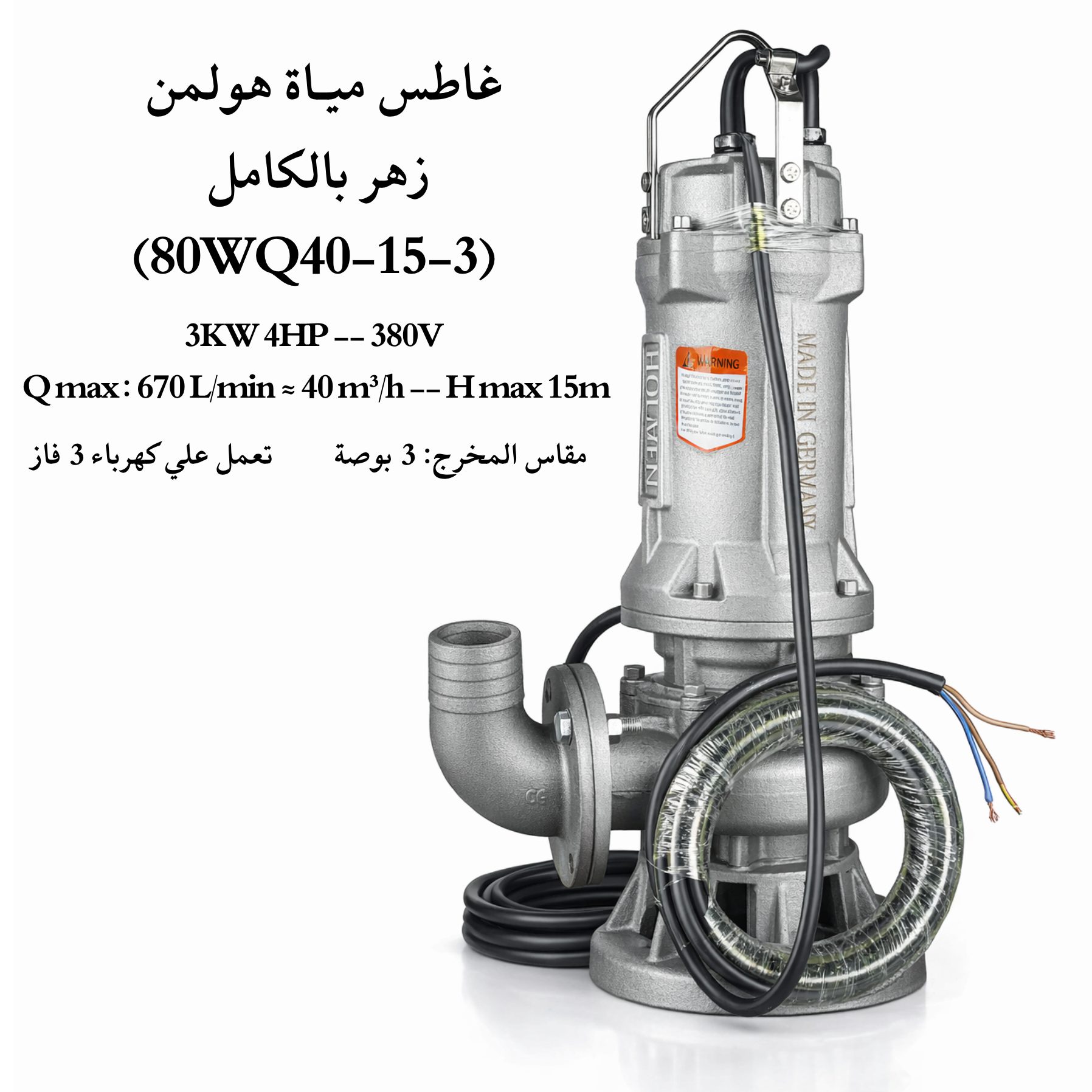 غاطس مياة زهـر بالكامـل هولمن الماني 4 حصان (80WQ40-15-3)