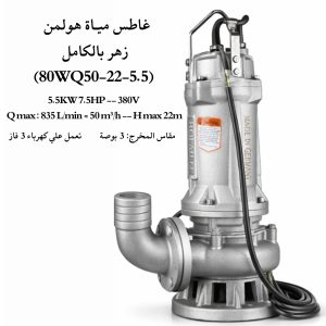 غاطس مياة زهـر بالكامـل هولمن الماني 7.5 حصان (80WQ50-22-5.5)